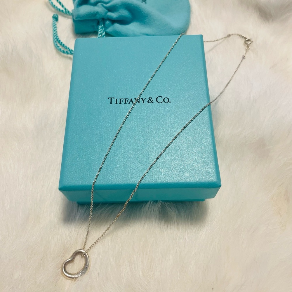 Tiffany Elsa Peretti Open Heart Necklace